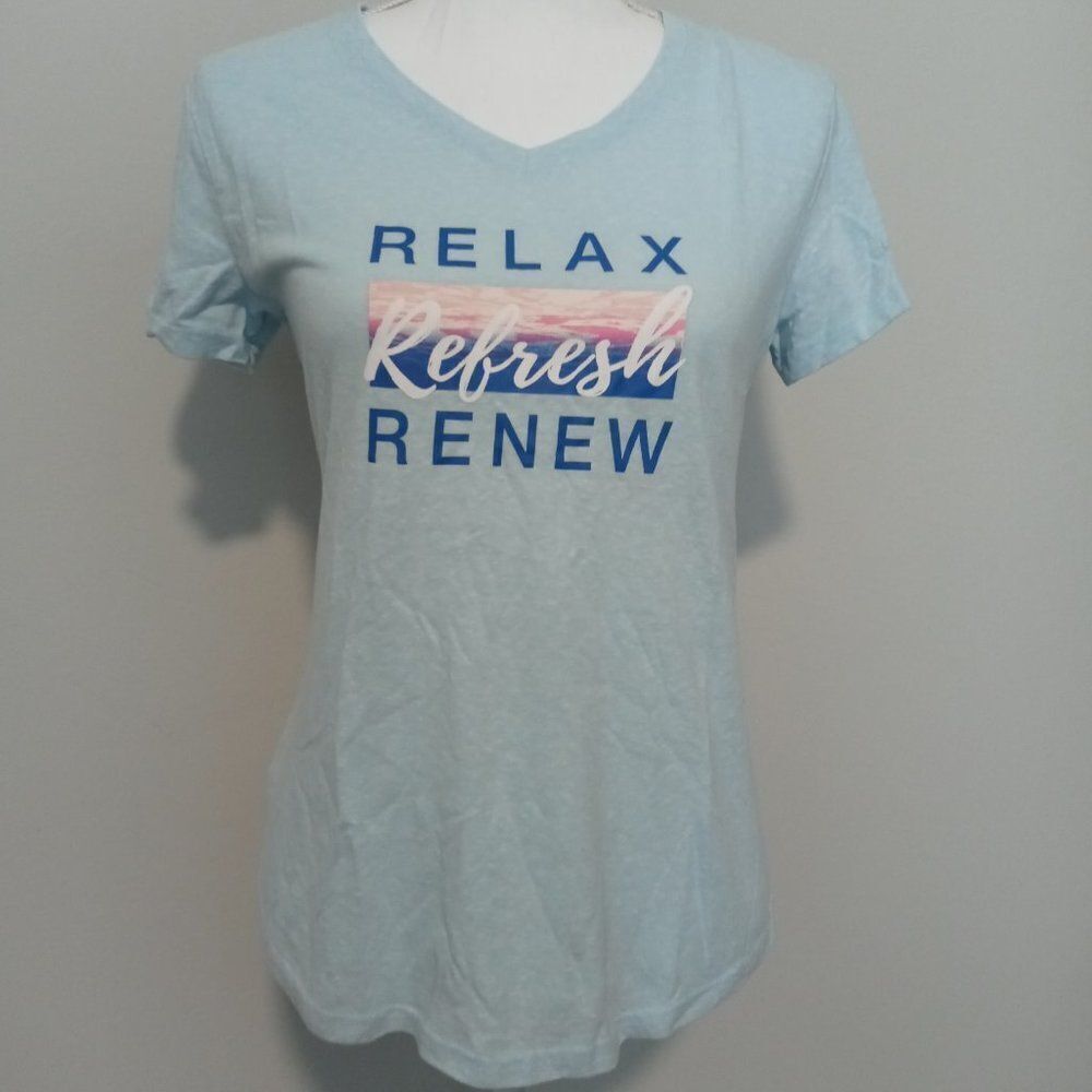 Tek Gear light blue graphic t-shirt - size small